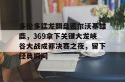 lol全球总决赛-多伦多猛龙翻盘密尔沃基雄鹿,369拿下关键大龙峡谷大战成都决赛之夜,留下经典瞬间的简单介绍